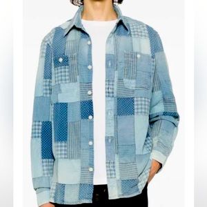 NWT -- Double RL patchwork denim Men's Shirt